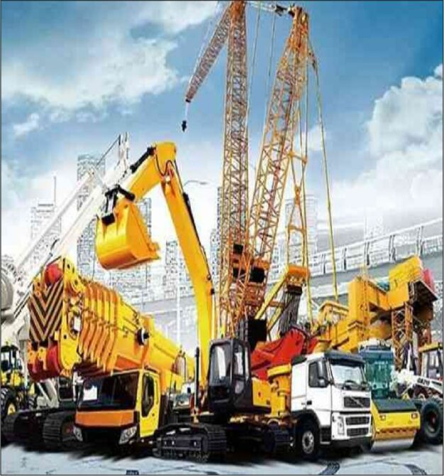 EARTHMOVING CRANE And ROAD ROLLER